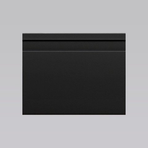 Kit 60m Linear Rodapé PVC Edge Pretro Frisado 15cm x 15mm x 2m Preto Arkhé Decor
