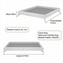 Ver imagem 6 de Cama Japonesa King Almeriaharu com Cabeceira Veludo Avelã Sallar Home 210cm