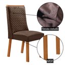 Ver imagem 4 de Conjunto com 2 Cadeiras Carolina MDF para Sala de Jantar Moderna Mobília