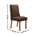 Ver imagem 3 de Conjunto com 2 Cadeiras Carolina MDF para Sala de Jantar Moderna Mobília