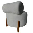 Ver imagem 4 de Kit 2 Poltronas Decorativa Mônaco Bouclé Cinza Claro