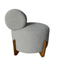 Ver imagem 3 de Kit 2 Poltronas Decorativa Mônaco Bouclé Cinza Claro