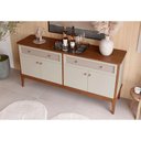 Ver imagem 7 de Balcão de Madeira Maciça 4 Portas e 2 Gavetas Viena Off White