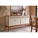 Ver imagem 2 de Balcão de Madeira Maciça 4 Portas e 2 Gavetas Viena Off White