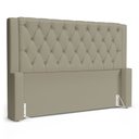 Ver imagem 1 de Cabeceira Atena para Cama Box Queen Size 160cm Capitonê com Frame Veludo Bege - Desk Design