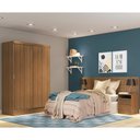 Ver imagem 1 de Guarda Roupa Luke e Cabeceira com 2 Criados Mudos Madesa