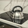 Chaleira em Inox com Apito e Fundo Duplo À Indução Prata - 1