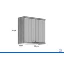 Ver imagem 5 de Armário Aéreo Elena 80cm 2 Portas MDF Cinamomo e Off White MGM