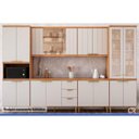 Ver imagem 4 de Armário Aéreo Elena 80cm 2 Portas MDF Cinamomo e Off White MGM