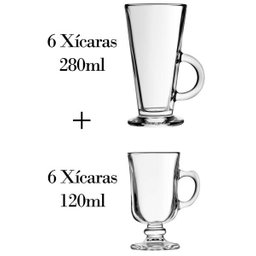 Kit 6 Xícara 120ml + 6 280ml - Caneca Nespresso - 1