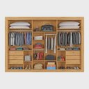 Ver imagem 2 de Guarda Roupa Casal Ripado 3 Portas 6 Gavetas - York-peroba - Móveis Europa