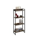 Ver imagem 3 de Kit 3 Estantes Multiuso Industrial 4 Prateleiras Areta 145x60cm C01 Carvalho Dark - Lyam Decor