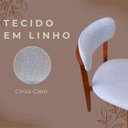 Ver imagem 6 de Kit Mesa Preta 90cm & 4 Cadeiras Estofadas Linho Design Elegante