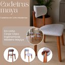 Ver mais imagens de Kit Mesa Preta 90cm & 4 Cadeiras Estofadas Linho Design Elegante