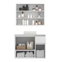 Ver imagem 6 de Conjunto de Móveis para Banheiro 80cm Aurora Yescasa Branco