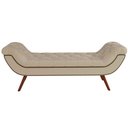 Ver imagem 2 de Puff Recamier Decorativo com Tachas 160 cm Santorini P05 Facto Dunas Bege - Lyam Decor