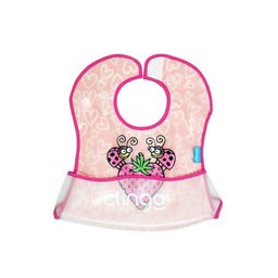 Babador para Bebê Impermeável com Bolso Clingo Moranguinho - 1