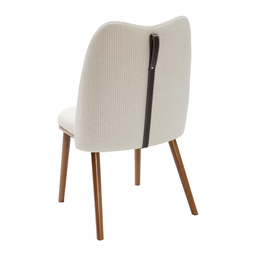 Cadeira Dubai em Madeira Maciça Pinhão com Encosto e Assento Estofado Tecido Macramê - 2