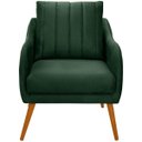 Ver imagem 3 de Kit 2 Poltronas para Sala e Escritório Decorativas Síria Veludo Verde