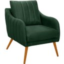 Ver imagem 2 de Kit 2 Poltronas para Sala e Escritório Decorativas Síria Veludo Verde