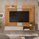 Ver imagem 1 de Painel Tv até 65" Home Suspenso Sala 160cm Otavio Nature/off White L04 - D'rossi