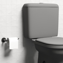 Ver imagem 3 de Porta Papel Higiênico para Banheiro Preto Fosco Atenas Grego Metal