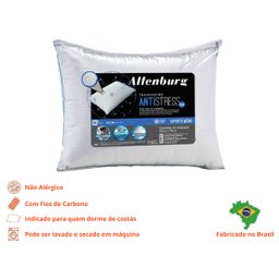 Travesseiro Altenburg Antistress Tech Suporte Médio Branco 50x70cm - 4