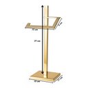 Ver imagem 2 de Kit de Acessorios para Banheiro com 3 Peças em Aço Inox Dourado Brilhante Linha Larissa com Toalheir