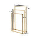 Ver imagem 4 de Kit de Acessorios para Banheiro com 3 Peças em Aço Inox Dourado Brilhante Linha Larissa com Toalheir