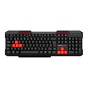 Ver imagem 1 de Teclado com Fio Kross Multimídia Elegance, Usb, Abnt2 - Ke-k103v3 Preto/vermelho