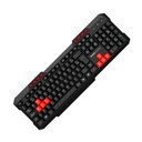Ver imagem 3 de Teclado com Fio Kross Multimídia Elegance, Usb, Abnt2 - Ke-k103v3 Preto/vermelho