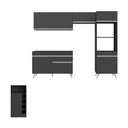 Ver imagem 6 de Armário de Cozinha Compacta com Mesa/bancada Veneza Multimóveis Mp2210 Preto/branco