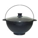 Ver imagem 1 de Panela Polenteira de Ferro Fundido com Tampa Vidro 26cm 5L