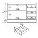 Ver imagem 6 de Balcao para Pia sem Tampo 2 Pt 3 Gv 120 Cm Cd1014 Branco Dtall