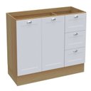 Ver imagem 1 de Balcao para Pia sem Tampo 2 Pt 3 Gv 120 Cm Cd1014 Branco Dtall