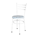 Ver imagem 2 de 6 Cadeiras Epoxi Branca para Cozinha Assento Estampado:floral Areia