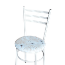 Ver imagem 5 de 6 Cadeiras Epoxi Branca para Cozinha Assento Estampado:floral Areia