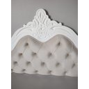 Ver imagem 3 de Cabeceira Entalhada Capitonê p/ Cama Box Casal Moldura Branca Veludo - Jl