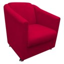 Ver imagem 4 de Kit 2 Poltronas Tilla Decorativa Escritório Suede Vermelho