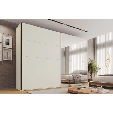 Guarda Roupa Casal 2PTAS 1ESP 4GAV Samara Offw/Peroba Europa