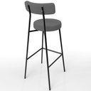 Ver imagem 5 de Banqueta Baixa Bar Cozinha Sala de Jantar Estrutura em Aço Milão L02 Suede Cinza - Lyam Decor