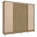Ver imagem 4 de Guarda Roupa Casal 4 Portas de Correr 4 Gavetas com Pés Cb03n565 Kappesberg