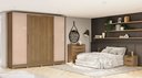 Ver imagem 6 de Guarda Roupa Casal Kappesberg 4 Portas de Correr 4 Gavetas com Pés CB03N565 Nogueira Macadâmia