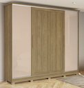 Ver imagem 1 de Guarda Roupa Casal Kappesberg 4 Portas de Correr 4 Gavetas com Pés CB03N565 Nogueira Macadâmia