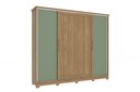 Ver imagem 2 de Guarda Roupa Casal Kappesberg 4 Portas de Correr 4 Gavetas com Pés CB03N565 Nogueira Macadâmia