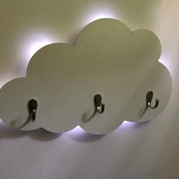Luminária Nuvem com Cabideiro Metal LED - 3
