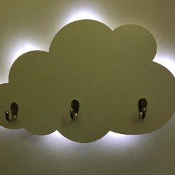 Luminária Nuvem com Cabideiro Metal LED - 1