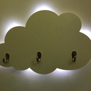 Luminária Nuvem com Cabideiro Metal LED