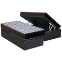 Ver imagem 1 de Cama Box Baú Solteiro: Colchão Ortopédico Ortobom D33 / Ep Iso 100 Ultra Firme + Base Crc Suede