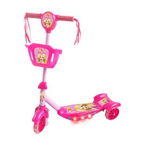 Patinete com Cestinha Meninas Rosa com Luz e Sons Belinda